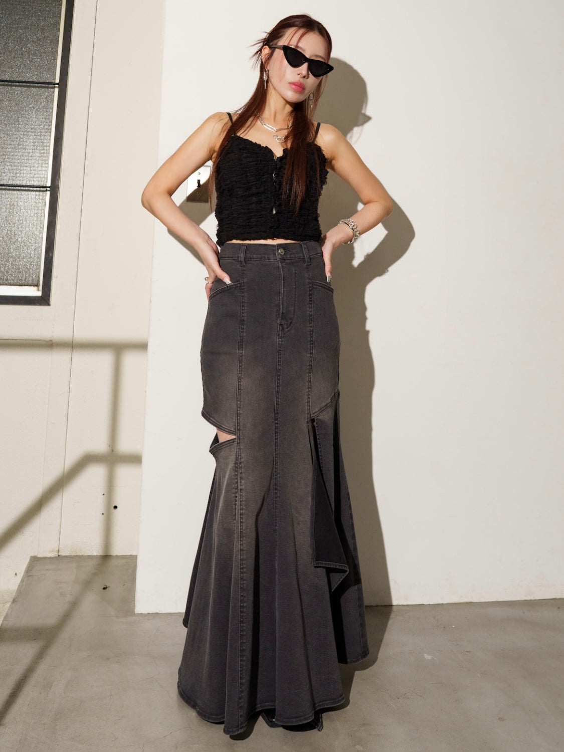 サイドホール マーメイド DENIMスカート