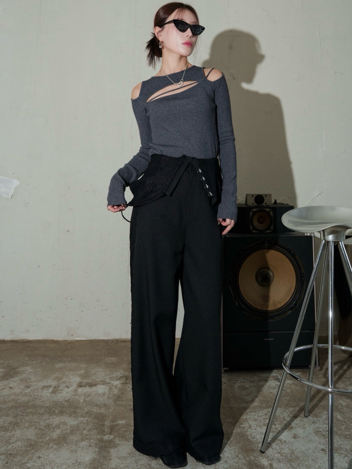MODEL：159cm<br>着用サイズ：0<br>COLOR：ブラック