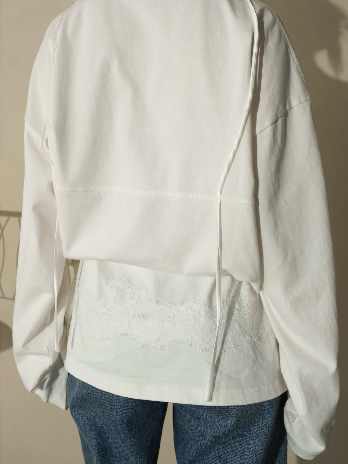 Washed レースビスチェ ロング Tシャツ