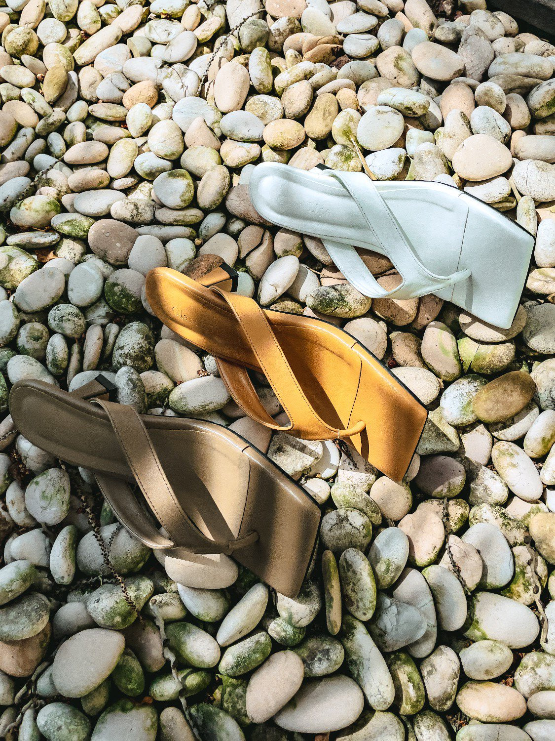 Eco Leather Tong Low-heel Sandals