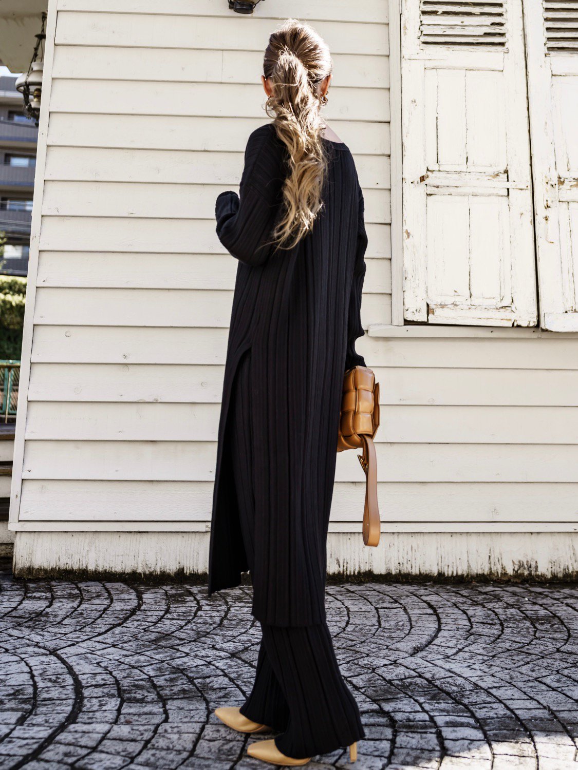Random Rib Straight Knit Pants