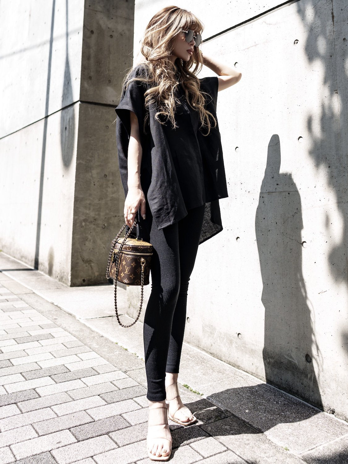ファッション通販】 グラムリップス♡リネンポンチョシャツ♡黒 ...